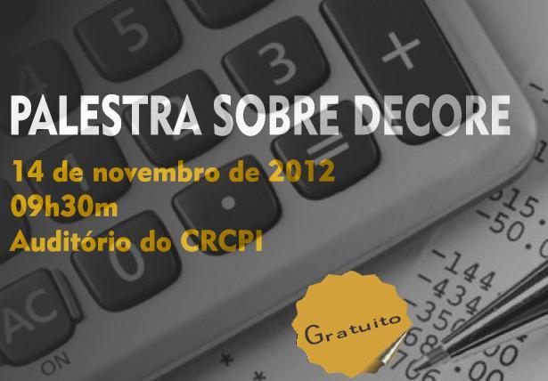 CRC-PI realiza palestra sobre DECORE
