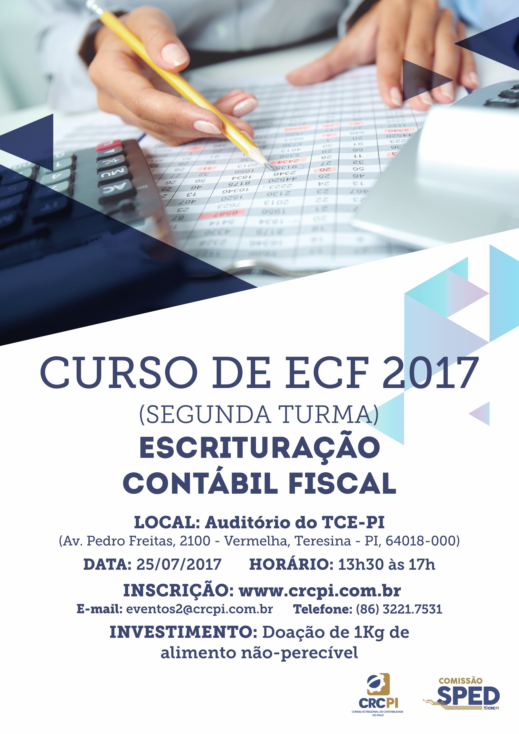 CRC-PI abre inscrições para segunda turma do curso de Escrituração Contábil Fiscal